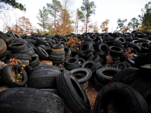 OTR tire stockpile